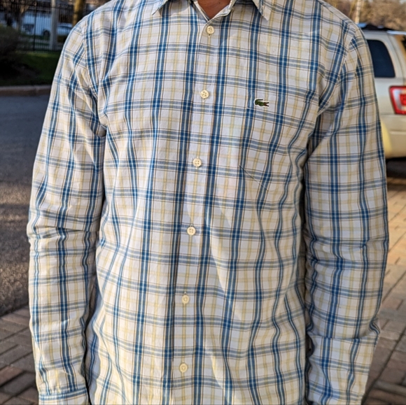 Men Lacoste button up shirt size medium - Picture 5 of 7